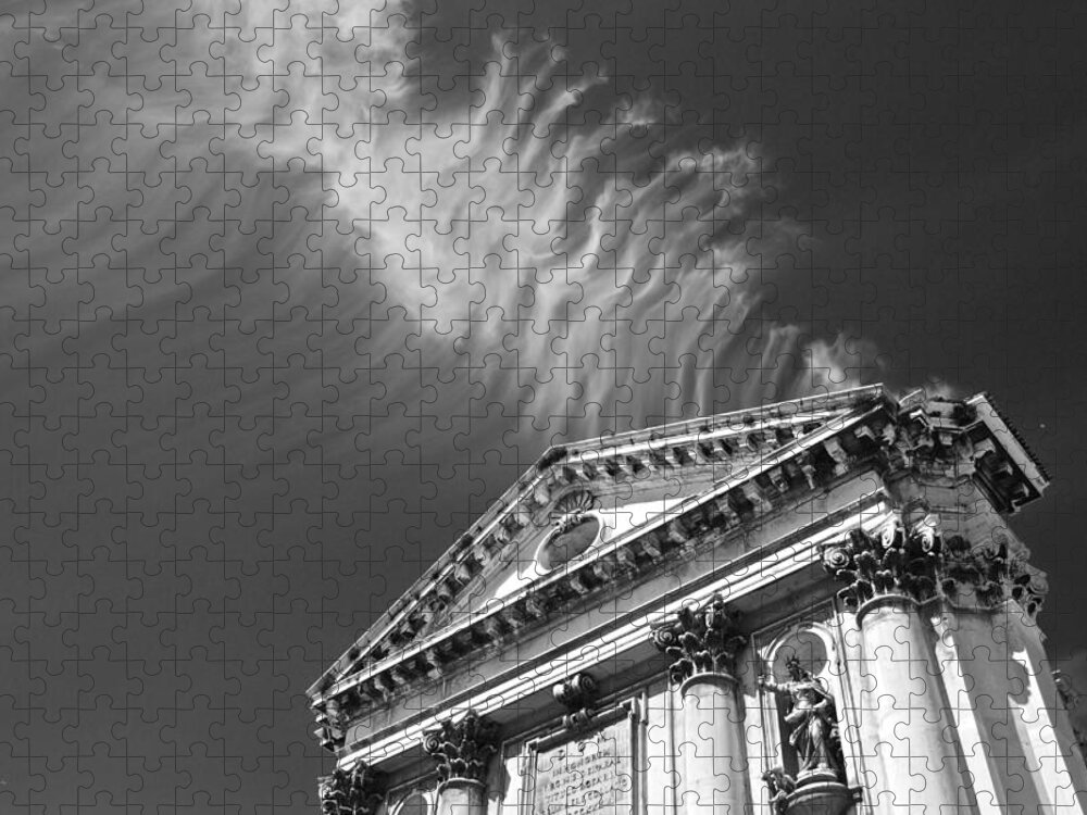 Cloud Jigsaw Puzzle featuring the photograph Cloud Blesses Church by Eric Tressler