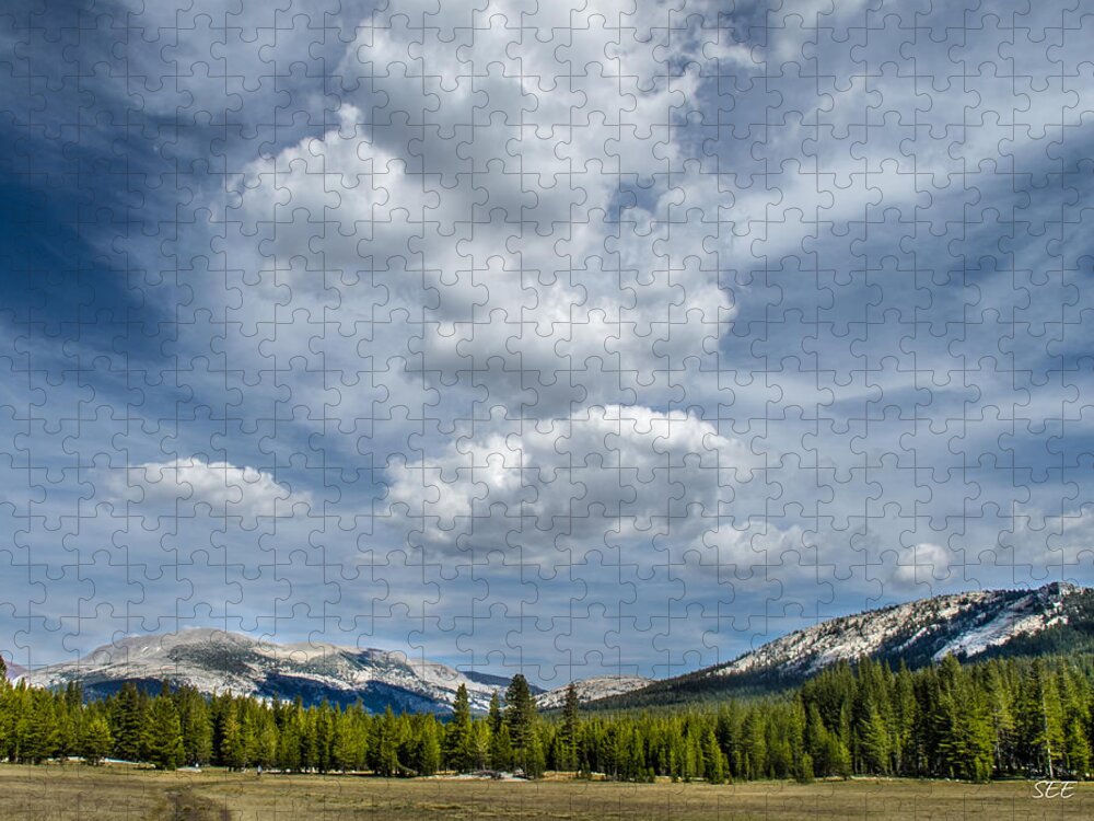 Alpine Jigsaw Puzzle featuring the photograph Clouds Over the Meadow by Susan Eileen Evans