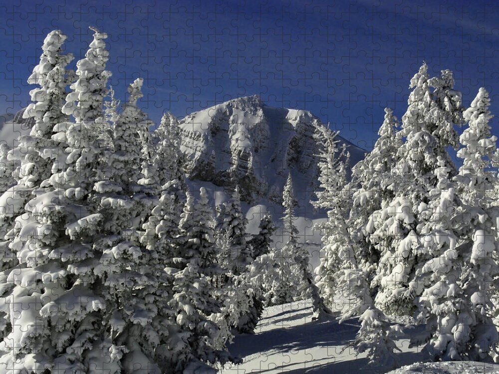 Cody Peak Jigsaw Puzzle featuring the photograph Cody Peak After a Snow by Raymond Salani III