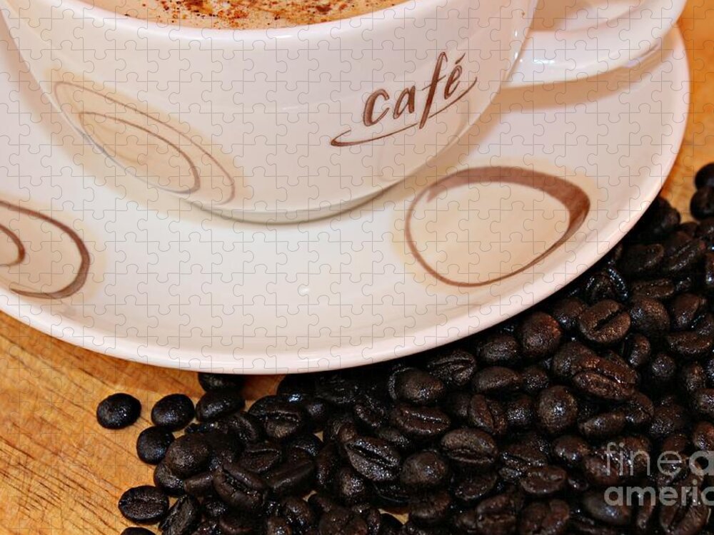 Coffee Jigsaw Puzzle featuring the photograph Coffee Rush by Clare Bevan