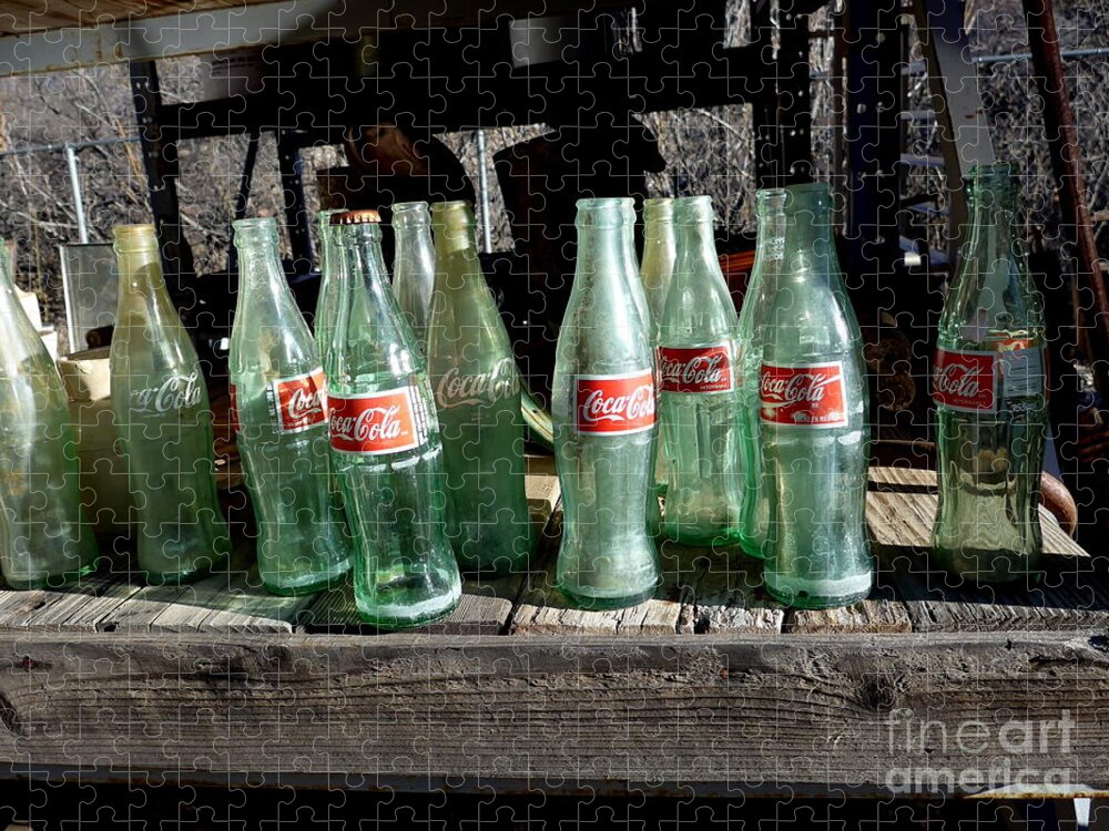  Jigsaw Puzzle featuring the photograph Coke Bottles by Mars Besso