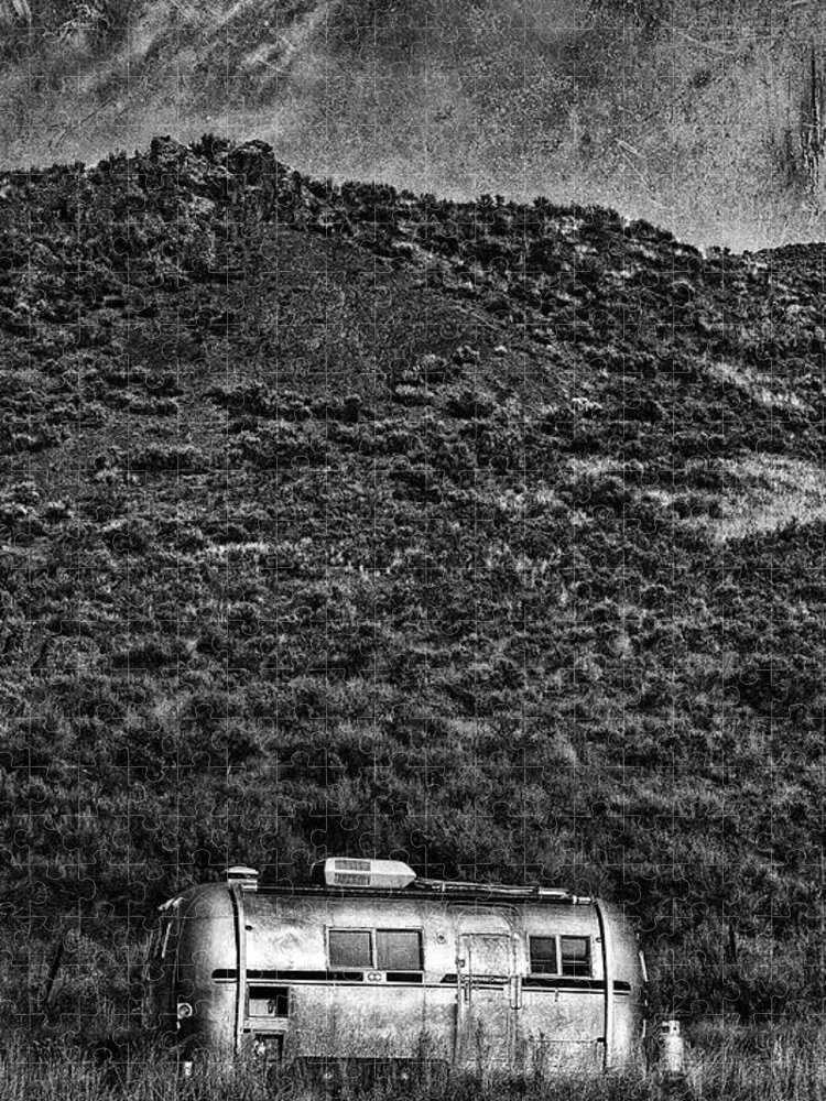 Airstream Jigsaw Puzzle featuring the photograph Cold Nights Under The Milky Way 1 by Theresa Tahara