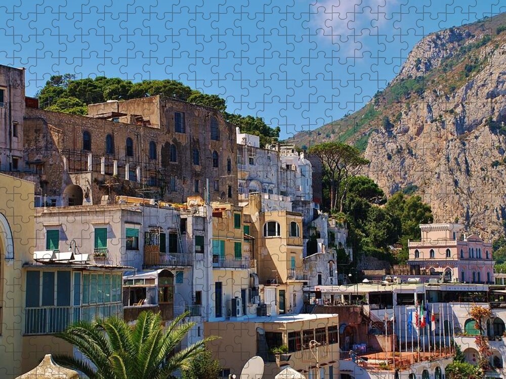Capri Jigsaw Puzzle featuring the photograph Colorful houses in Capri by Dany Lison