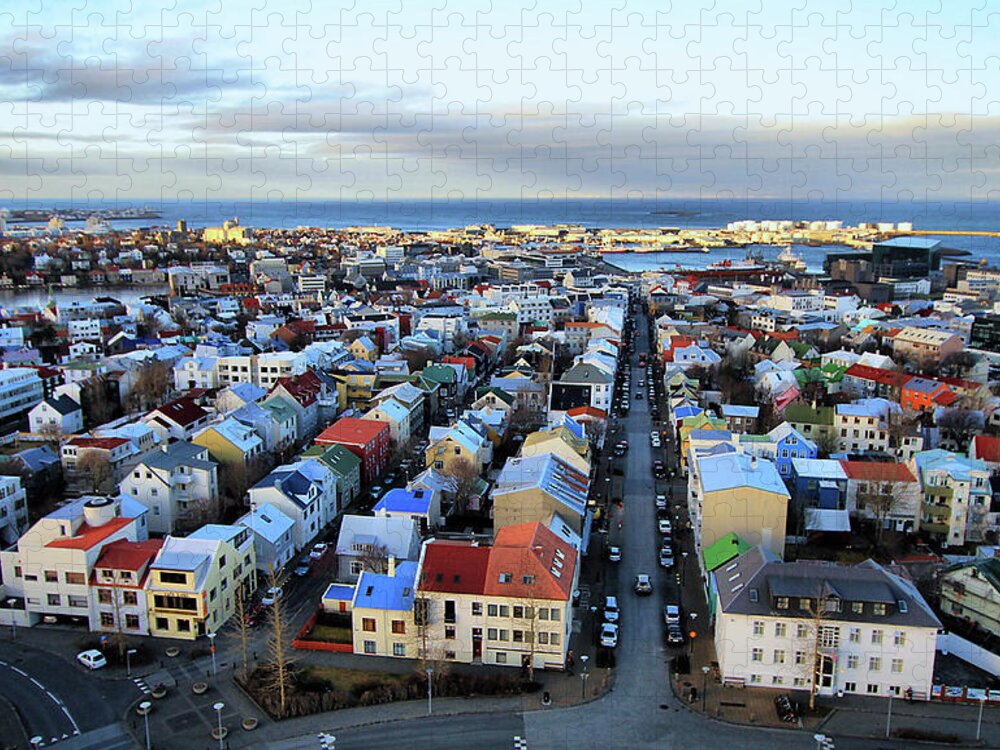 Built Structure Jigsaw Puzzle featuring the photograph Colorful Reykjavik, Iceland, Cityscape by L. Toshio Kishiyama
