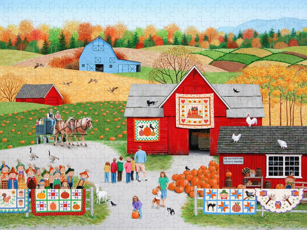 Autumn Jigsaw Puzzle featuring the painting Colors of Autumn by Wilfrido Limvalencia