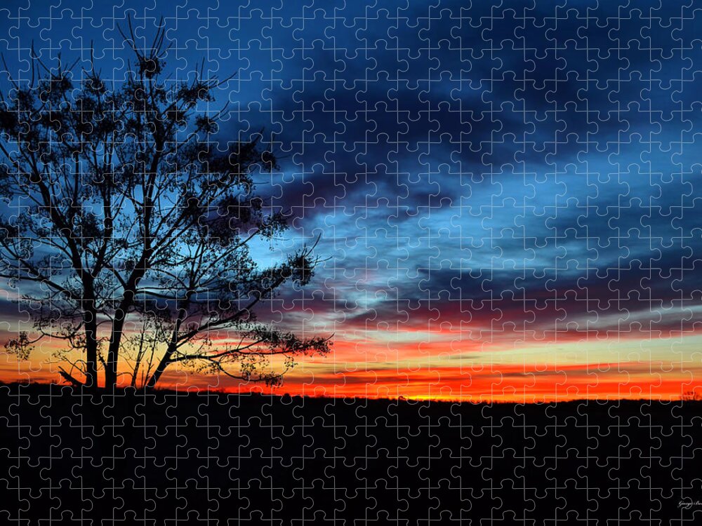 Sunrise Jigsaw Puzzle featuring the photograph Colors Of Nature - Sunrise 001 by George Bostian