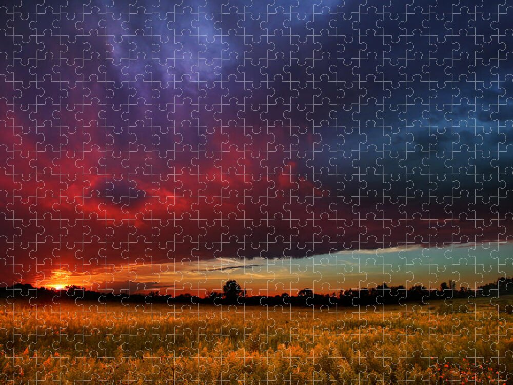 Sunset Jigsaw Puzzle featuring the photograph Summer Spectacular by Rob Blair