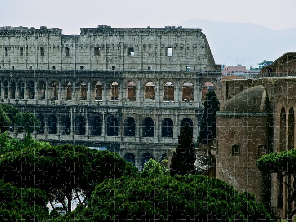 Rome Jigsaw Puzzle featuring the photograph Colosseum by Eric Tressler