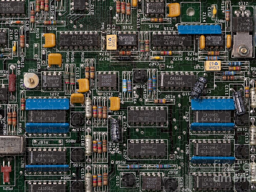 Access Jigsaw Puzzle featuring the photograph Computer Circuit Board by Jim Corwin