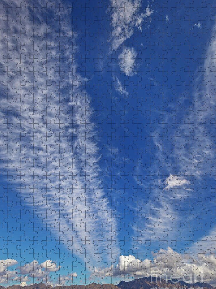 00559302 Puzzle featuring the photograph Contrails And Cumulus Cloud New Mexico by Yva Momatiuk John Eastcott