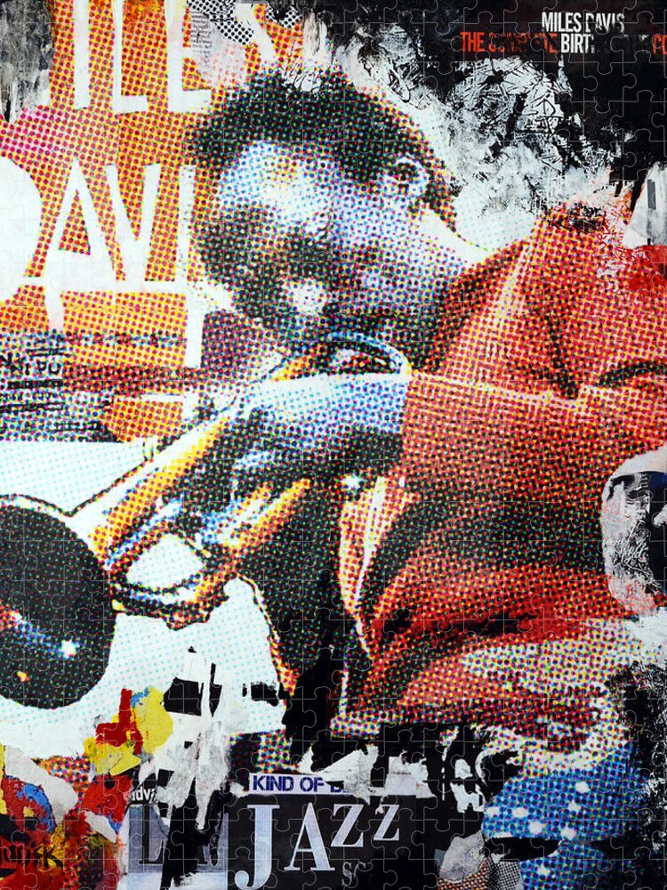Mixed Media Jigsaw Puzzle featuring the mixed media Cool Jazz by James Hudek