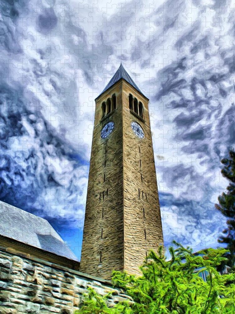 Cornell Jigsaw Puzzle featuring the photograph Cornell Clock Tower by Russel Considine