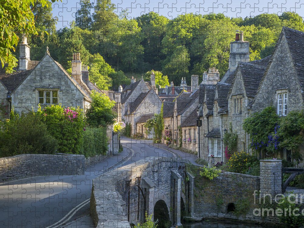 Castle Combe Jigsaw Puzzle featuring the photograph Cotswold Village by Brian Jannsen