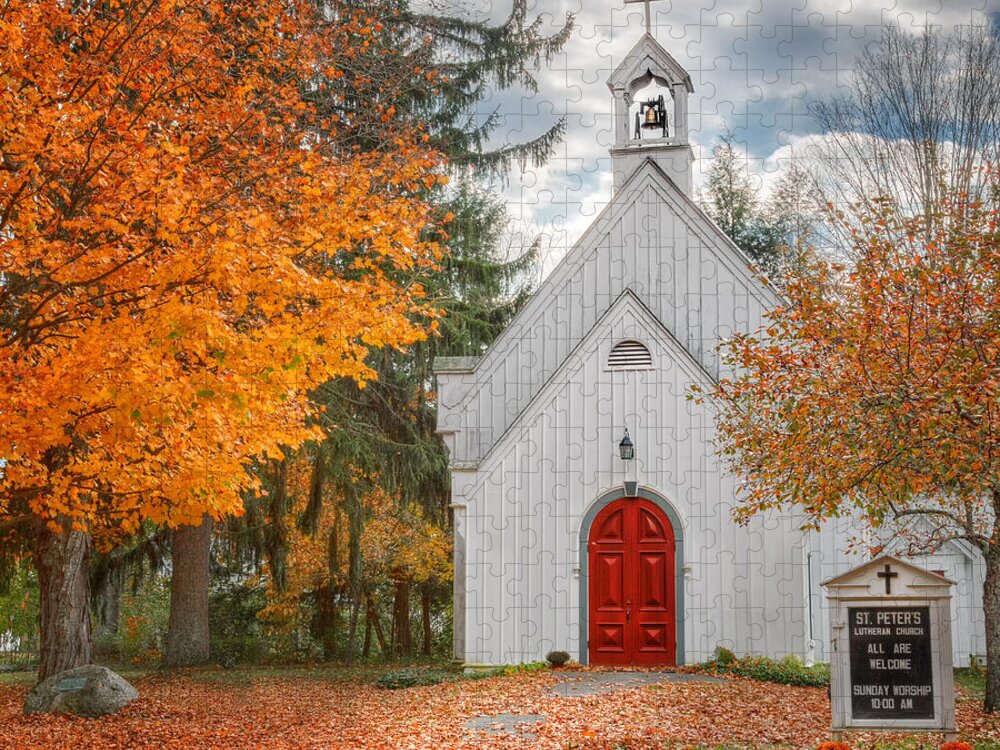 Church Jigsaw Puzzle featuring the photograph Country Church by Bill Wakeley