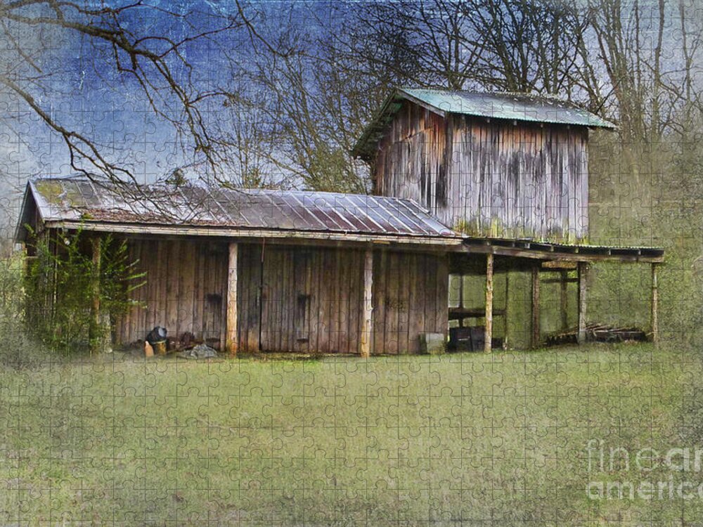 Wooden Barn Jigsaw Puzzle featuring the photograph Country Life by Betty LaRue