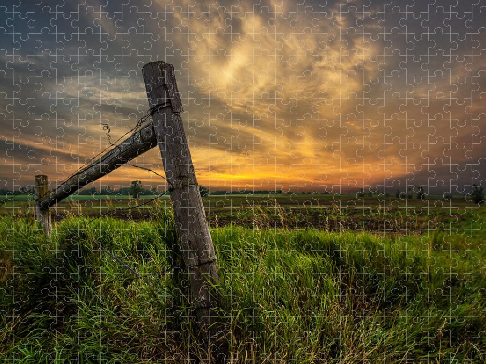 Marshall Jigsaw Puzzle featuring the photograph Country Sunrise by Aaron J Groen