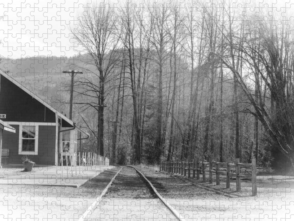 Country Train Depot Jigsaw Puzzle featuring the photograph Country Train Depot by Tikvah's Hope