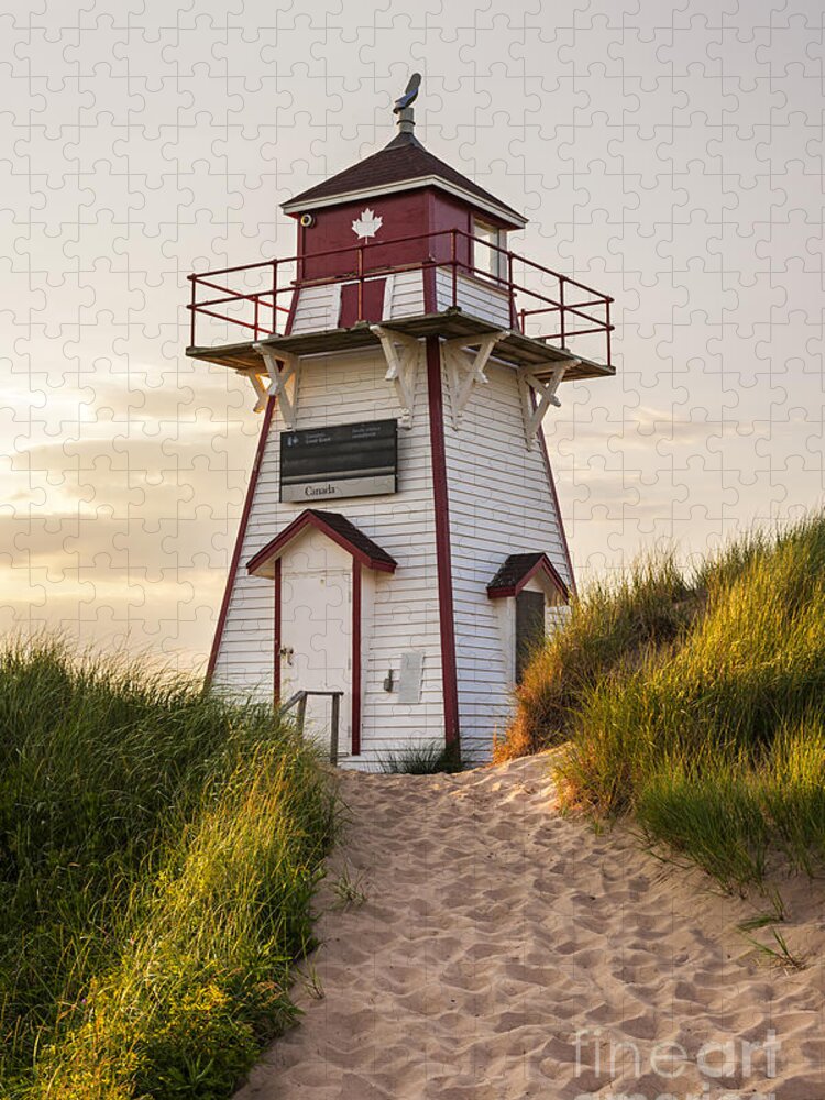 Lighthouse Jigsaw Puzzle featuring the photograph Covehead Harbour Lighthouse 2 by Elena Elisseeva