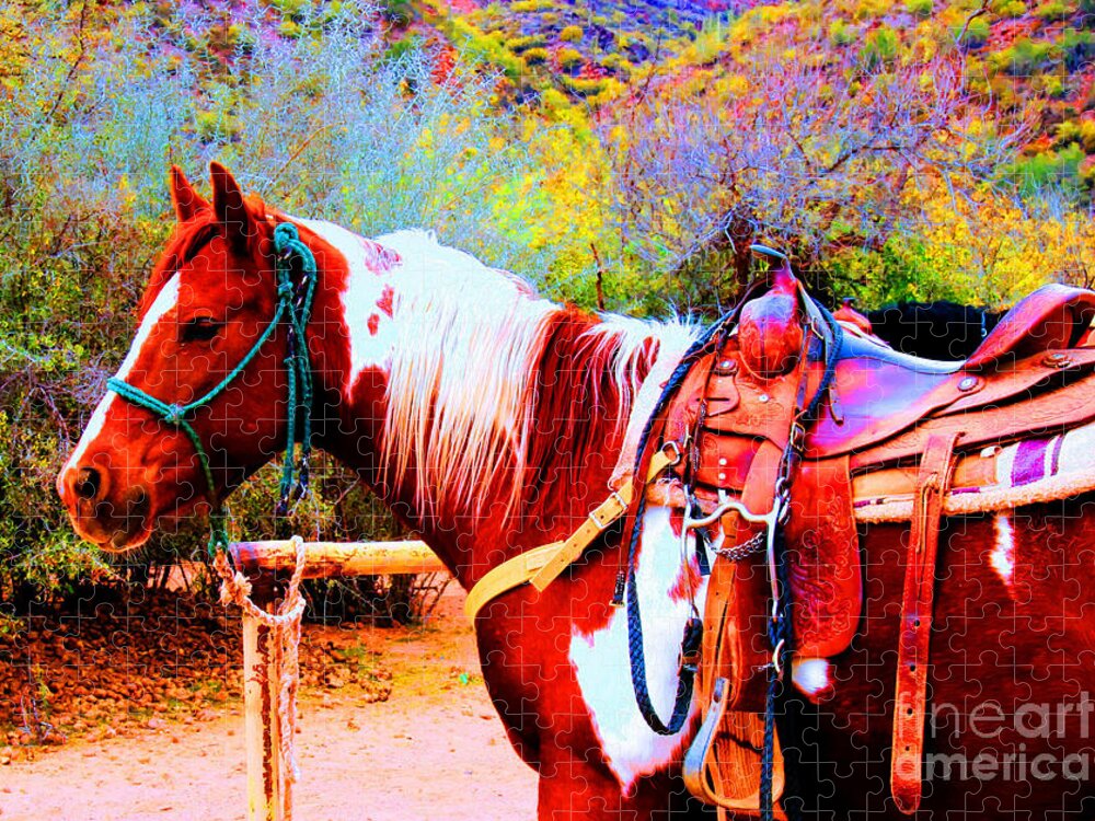 Paint Jigsaw Puzzle featuring the photograph Cowgirl Up by Tap On Photo