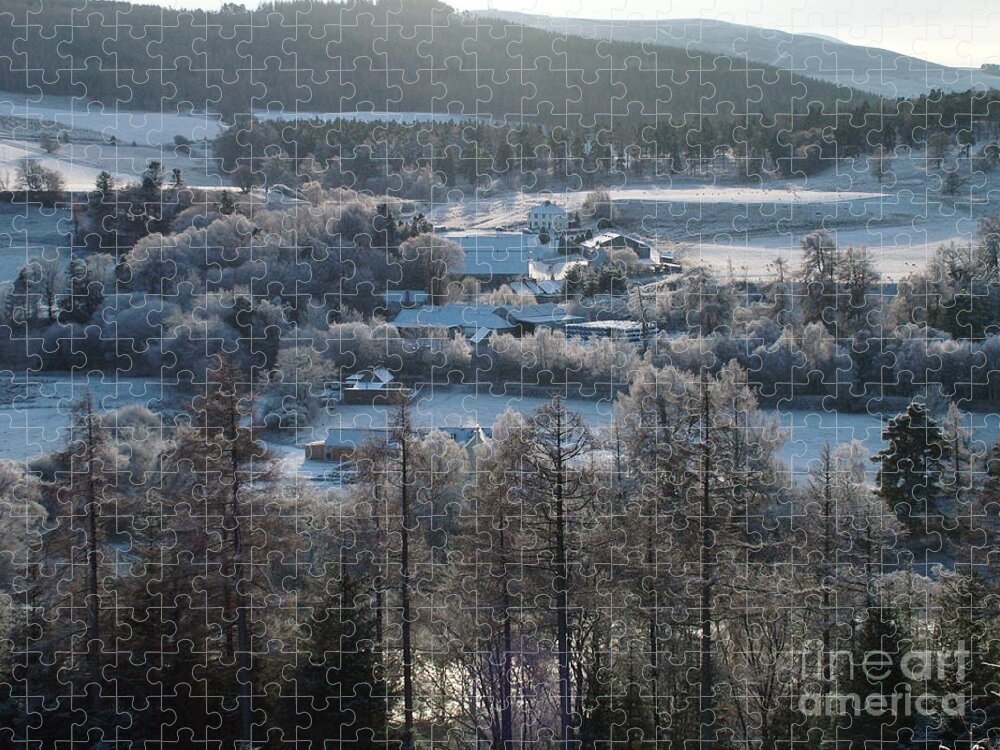 Whisky Jigsaw Puzzle featuring the photograph Frosty Day at Cragganmore - Speyside - Scotland by Phil Banks