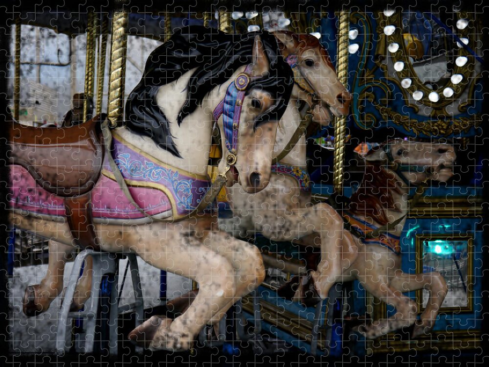Horse Jigsaw Puzzle featuring the photograph Crazy Horses 2 by Richard Reeve