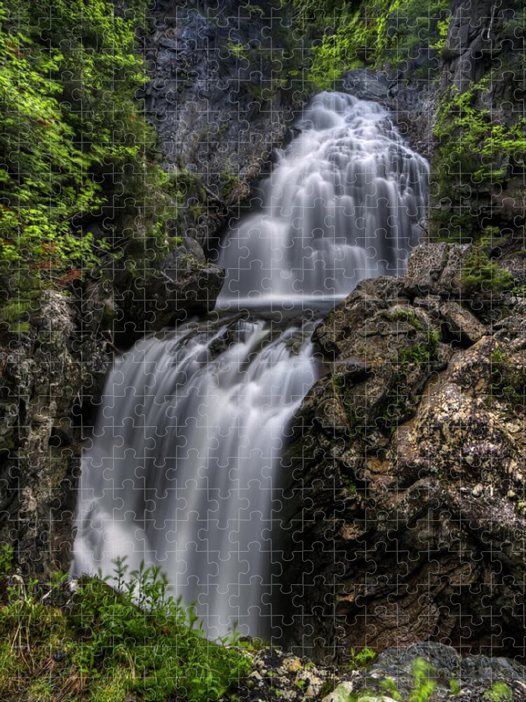 New Hampshire Jigsaw Puzzle featuring the photograph Crystal Cascade in Pinkham Notch by White Mountain Images