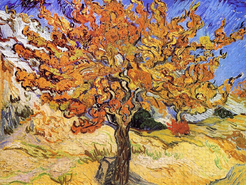 Vincent Jigsaw Puzzle featuring the painting Mulberry Tree #3 by Celestial Images