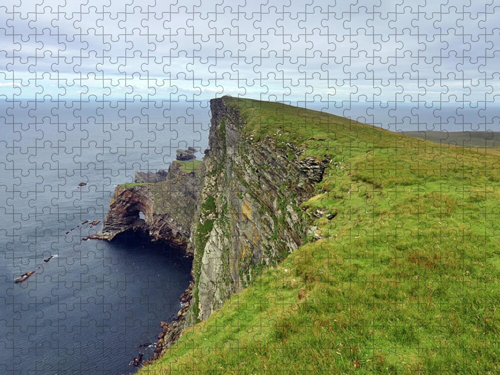 Scenics Jigsaw Puzzle featuring the photograph Da Est Hoevdi Natural Arch by Michele D'amico Supersky77