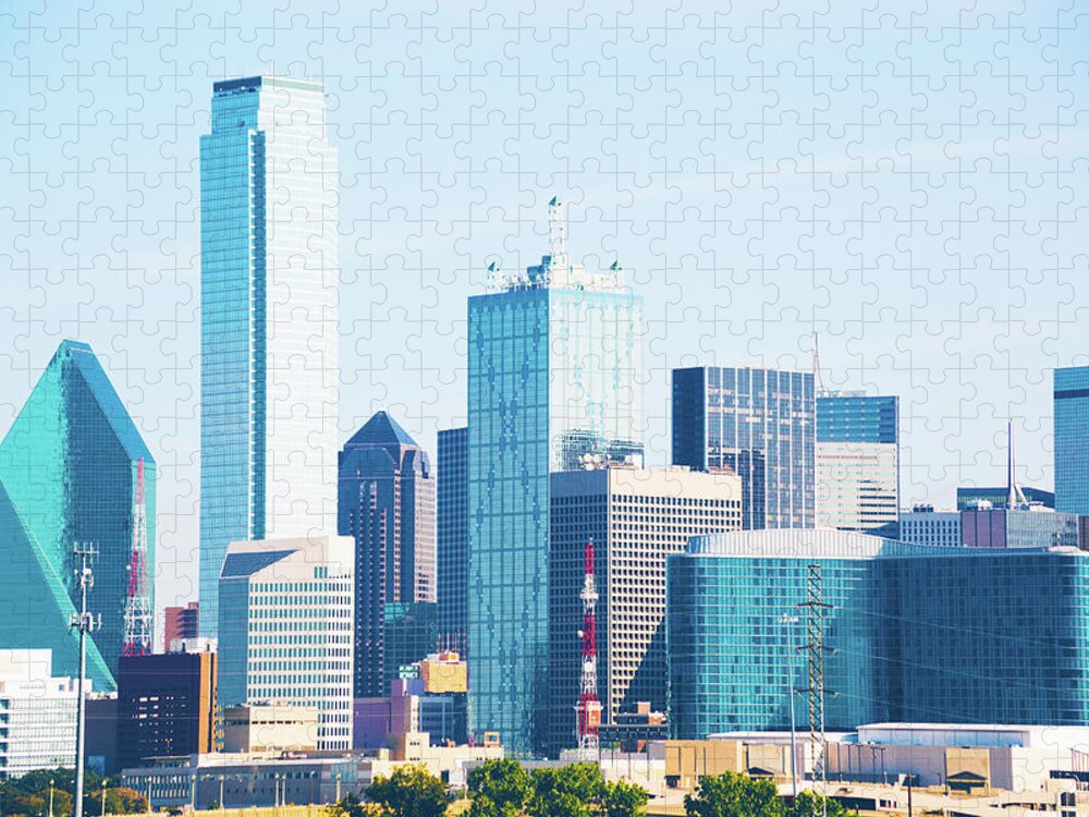 Scenics Jigsaw Puzzle featuring the photograph Dallas Skyline by Moreiso