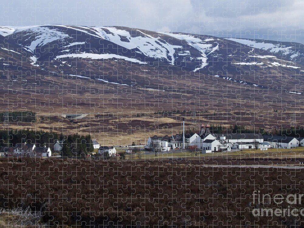 Whisky Jigsaw Puzzle featuring the photograph Dalwhinnie Distillery - Glen Truim by Phil Banks