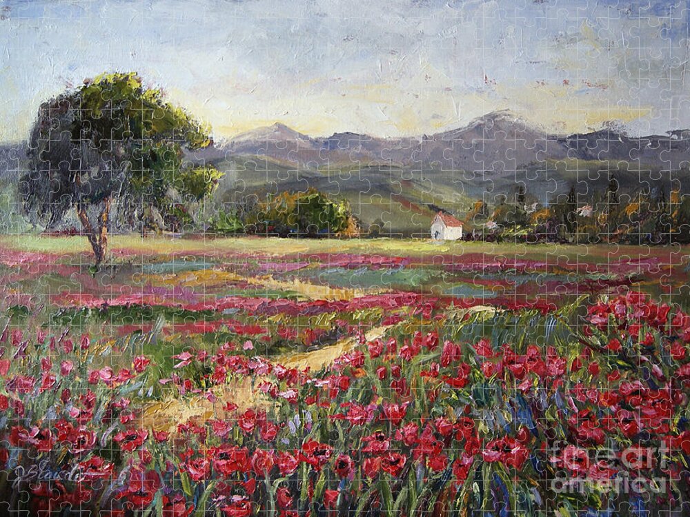 Impressionist Art Jigsaw Puzzle featuring the painting Dance of the Tulips by Jennifer Beaudet
