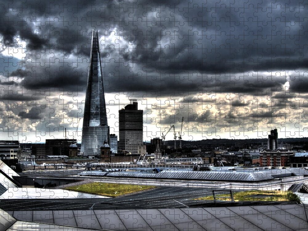 London Jigsaw Puzzle featuring the photograph Dark Shard by Andreas Thust