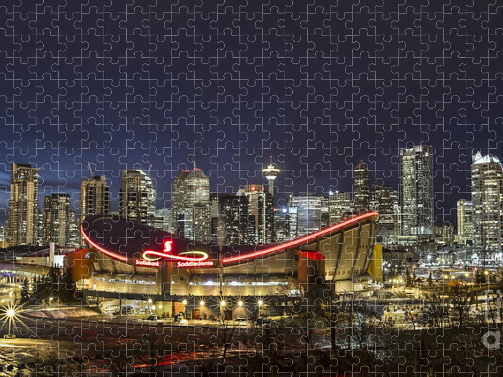 Calgary Jigsaw Puzzle featuring the photograph Dazzled By The Light by Evelina Kremsdorf