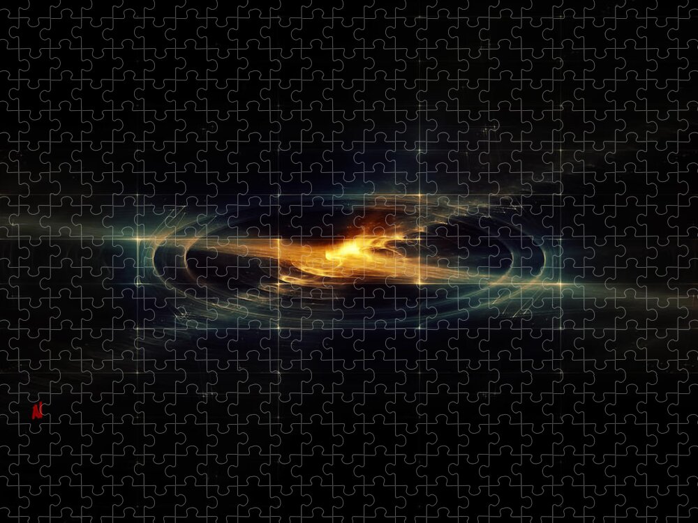 Galaxy Jigsaw Puzzle featuring the digital art Death Of A Galaxy by Adam Vance