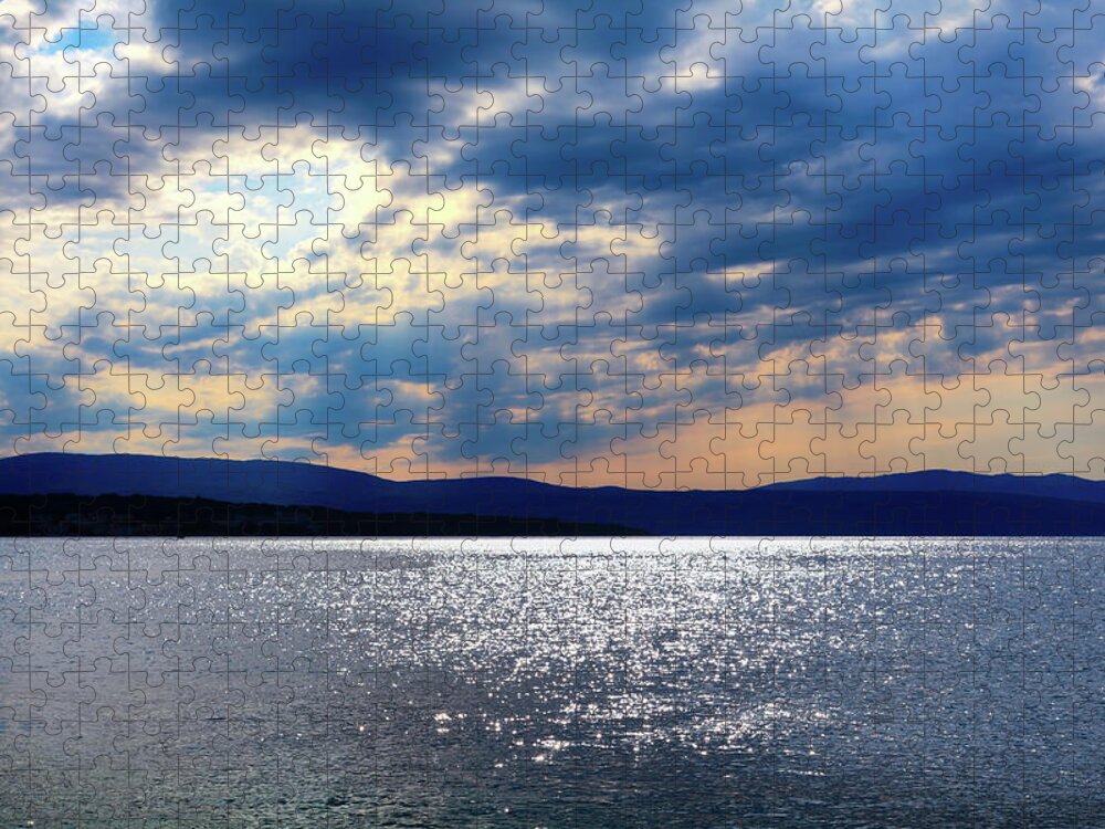 Scenics Jigsaw Puzzle featuring the photograph Deep Blue Sea by Grlb71
