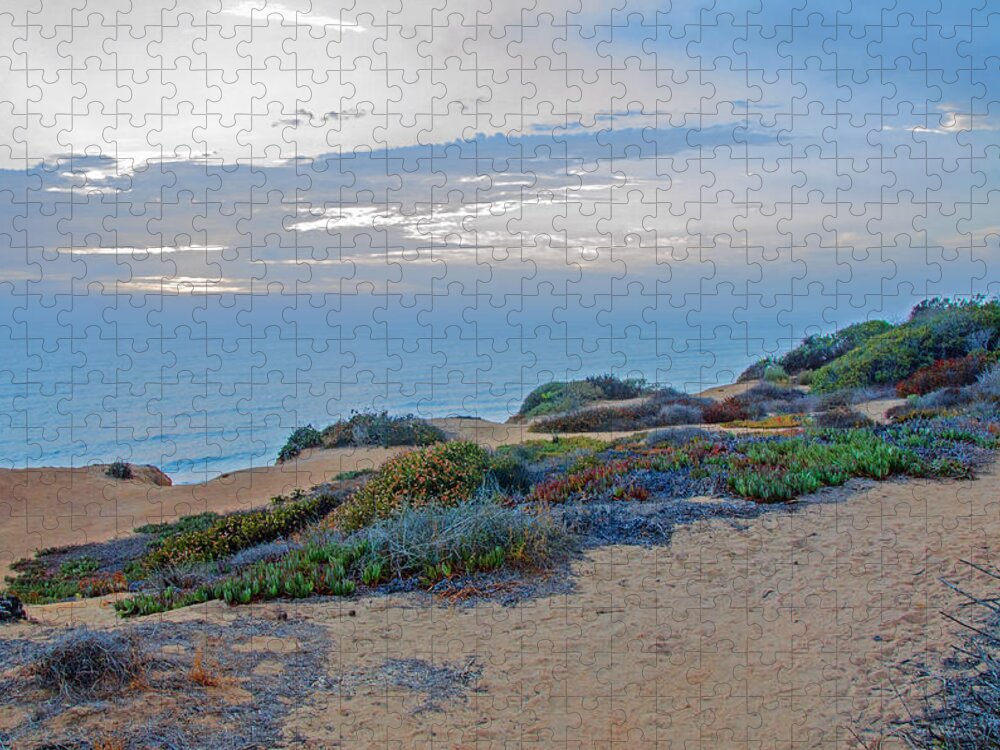 Del Mar Sunset Jigsaw Puzzle featuring the photograph Del Mar Sunset by Susan McMenamin