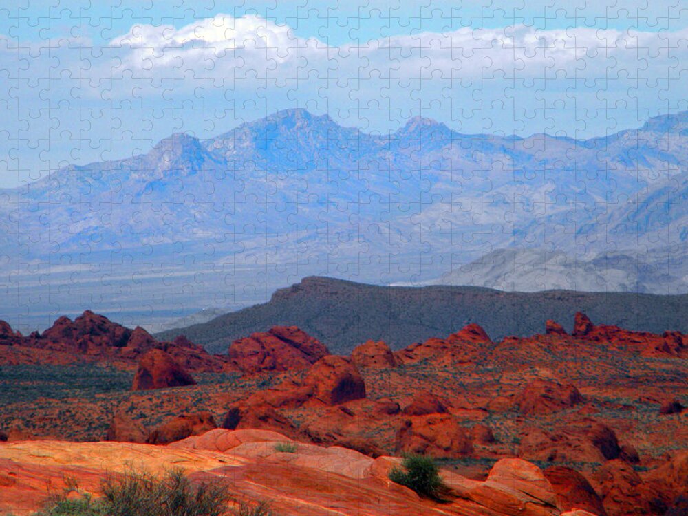 Mountains Jigsaw Puzzle featuring the photograph Desert Mountain Vista by Frank Wilson