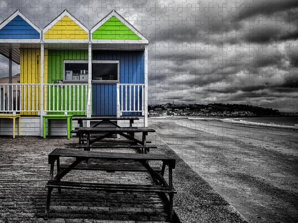 Jersey Jigsaw Puzzle featuring the photograph Deserted Cafe by Nigel R Bell