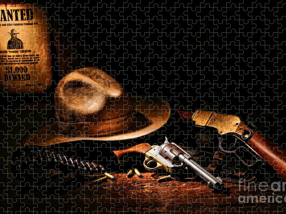 West Jigsaw Puzzle featuring the photograph Desperado by Olivier Le Queinec
