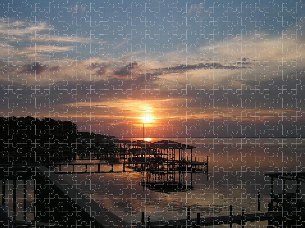 Sky Jigsaw Puzzle featuring the photograph Destin Sunset by Annika Farmer
