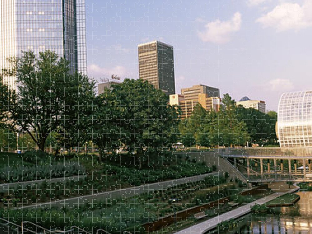 Photography Jigsaw Puzzle featuring the photograph Devon Tower And Crystal Bridge Tropical by Panoramic Images