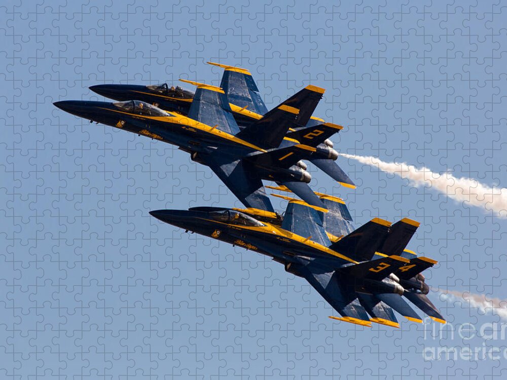Blue Angels Jigsaw Puzzle featuring the photograph Diamond 360 by John Daly