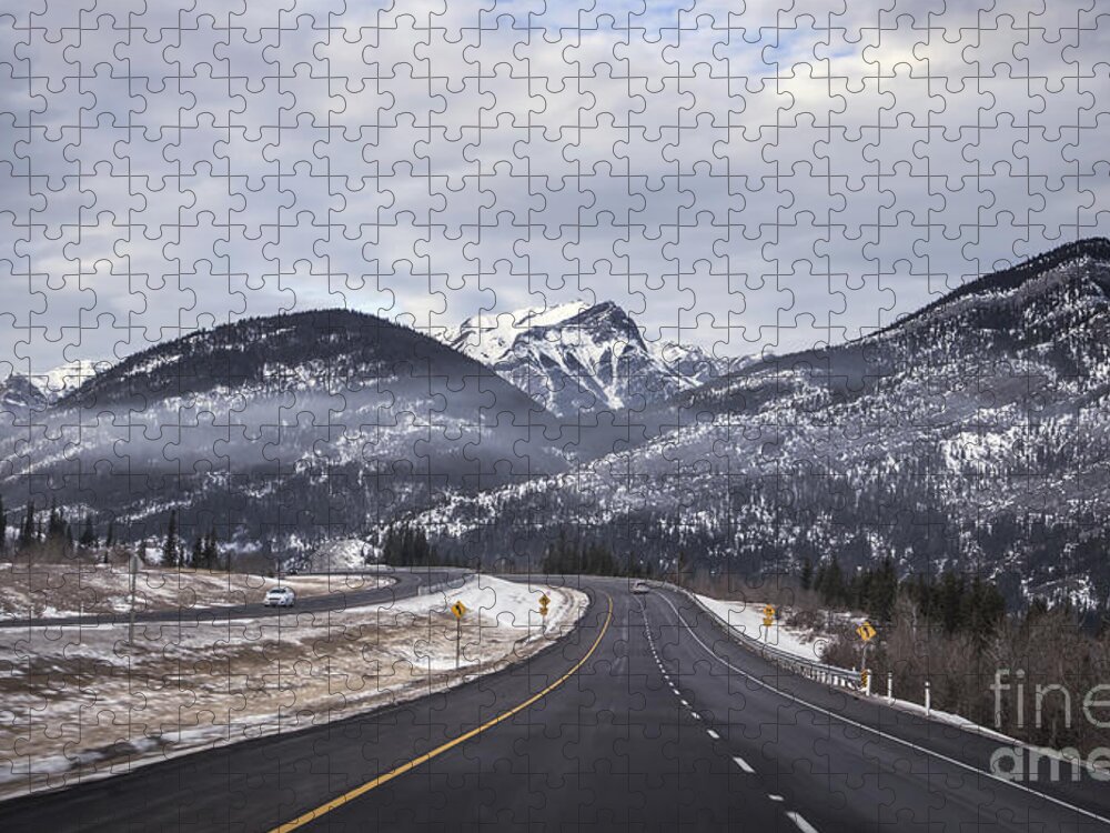 Banff Jigsaw Puzzle featuring the photograph Distance Is Near by Evelina Kremsdorf