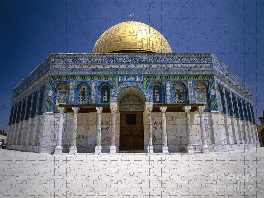 Dome Of The Rock Jigsaw Puzzle featuring the photograph Dome Of The Rock, Jerusalem by Rafael Macia