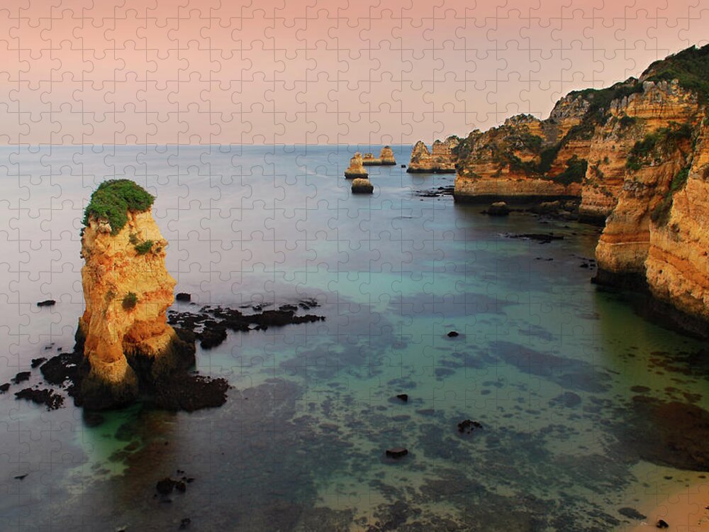Algarve Jigsaw Puzzle featuring the photograph Dona Ana Sunset by Juampiter