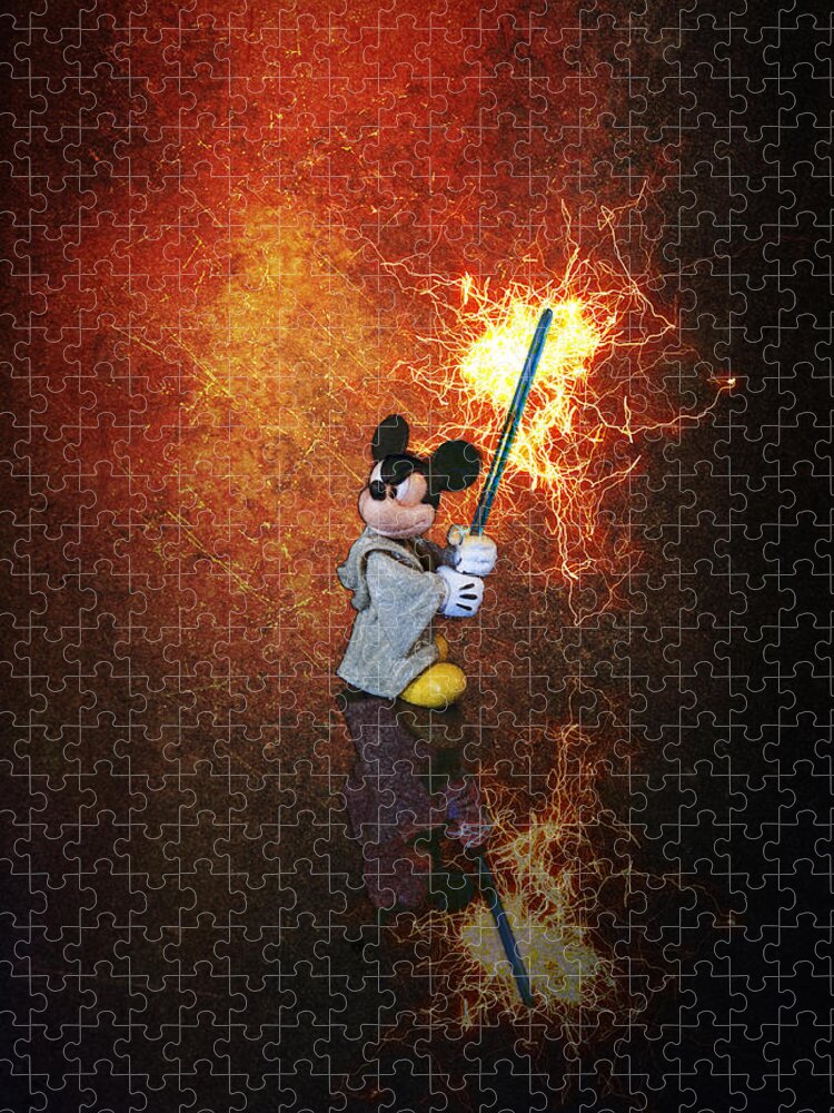 Mickey Mouse Jigsaw Puzzle featuring the photograph Don't Mess With Mickey by Bill and Linda Tiepelman