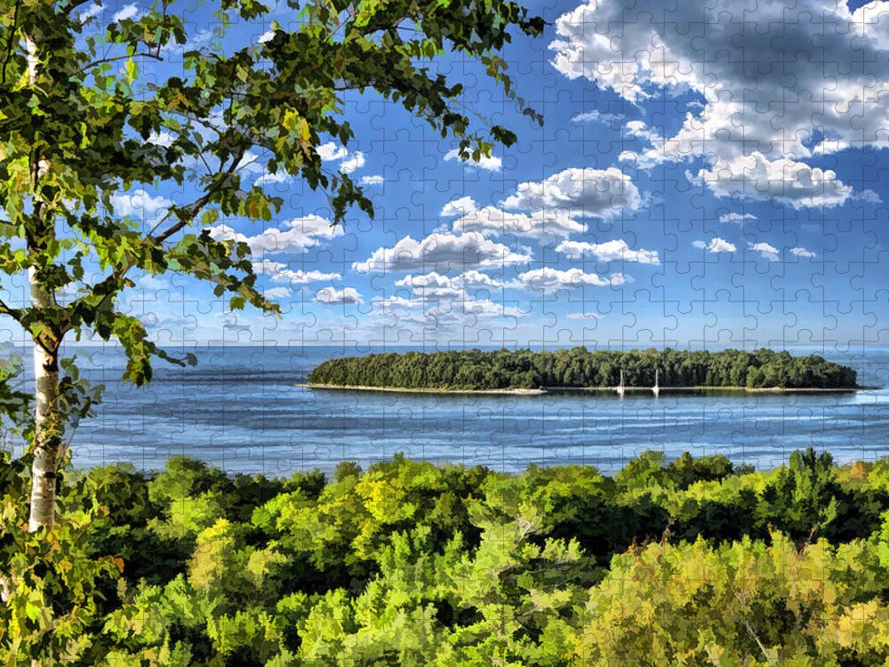 Door County Jigsaw Puzzle featuring the painting Door County Horseshoe Island by Christopher Arndt