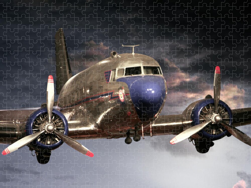 Plane Jigsaw Puzzle featuring the photograph Douglas DC 3 by John Haldane