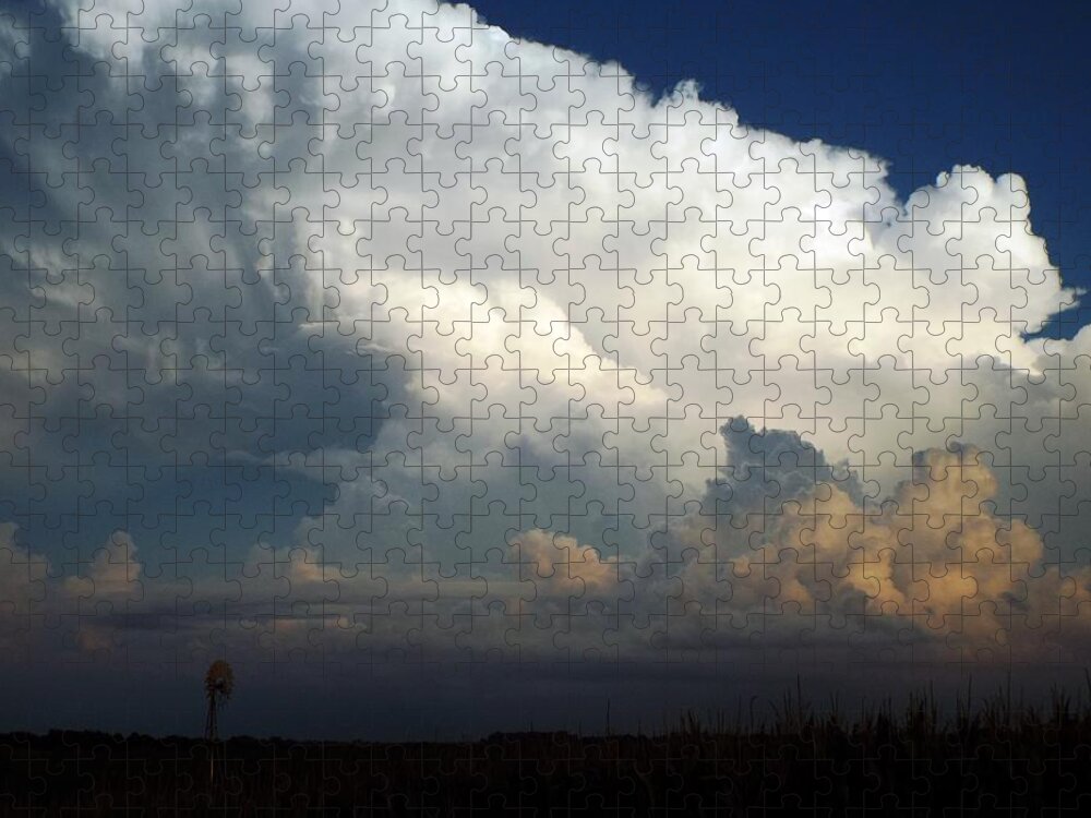 Prairie Jigsaw Puzzle featuring the photograph Dramatic by Caryl J Bohn