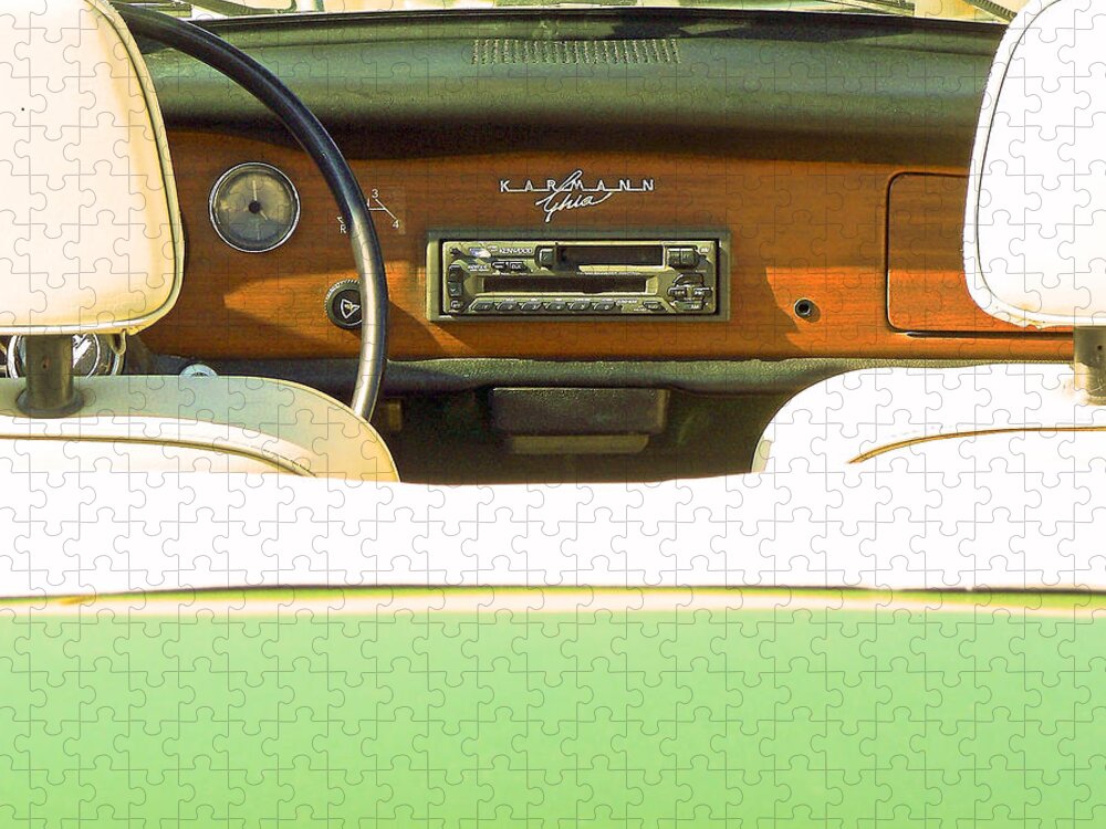 Karmann Jigsaw Puzzle featuring the photograph Driving with the Top Down by Pamela Patch